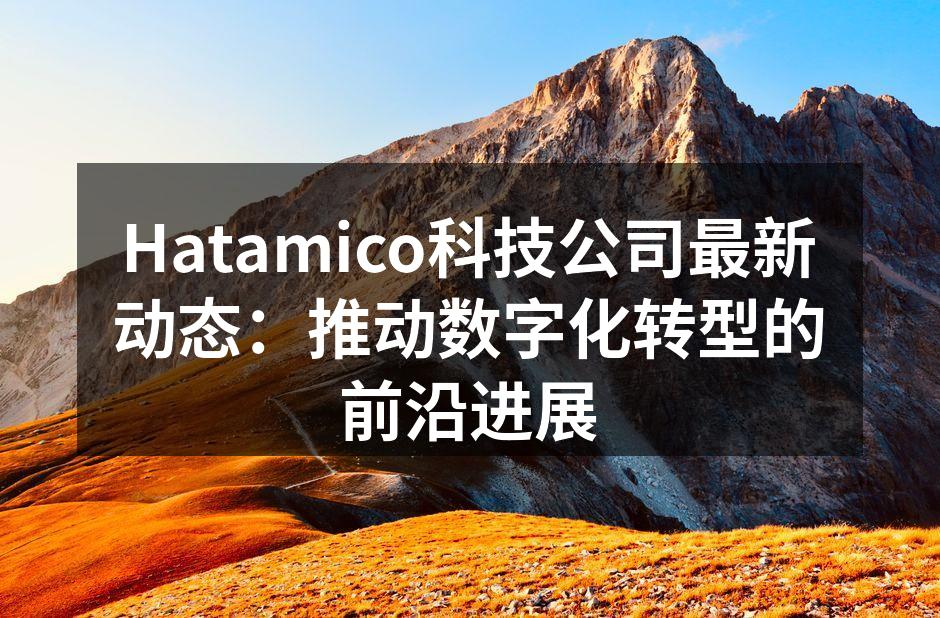 Hatamico科技公司最新动态：推动数字化转型的前沿进展